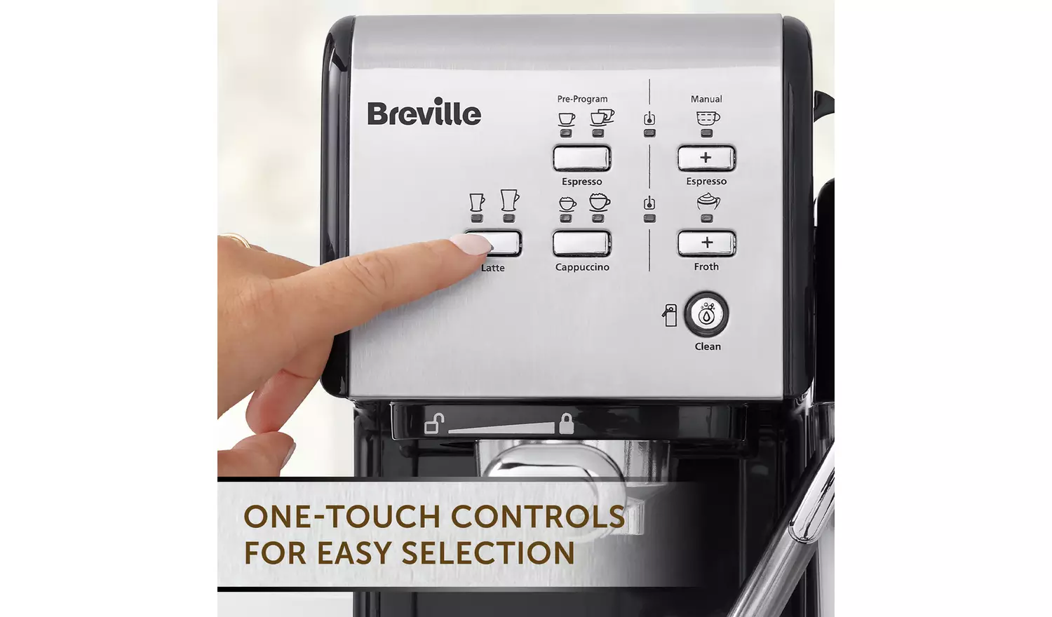 Breville VCF107 One-Touch Espresso Coffee Machine - Black