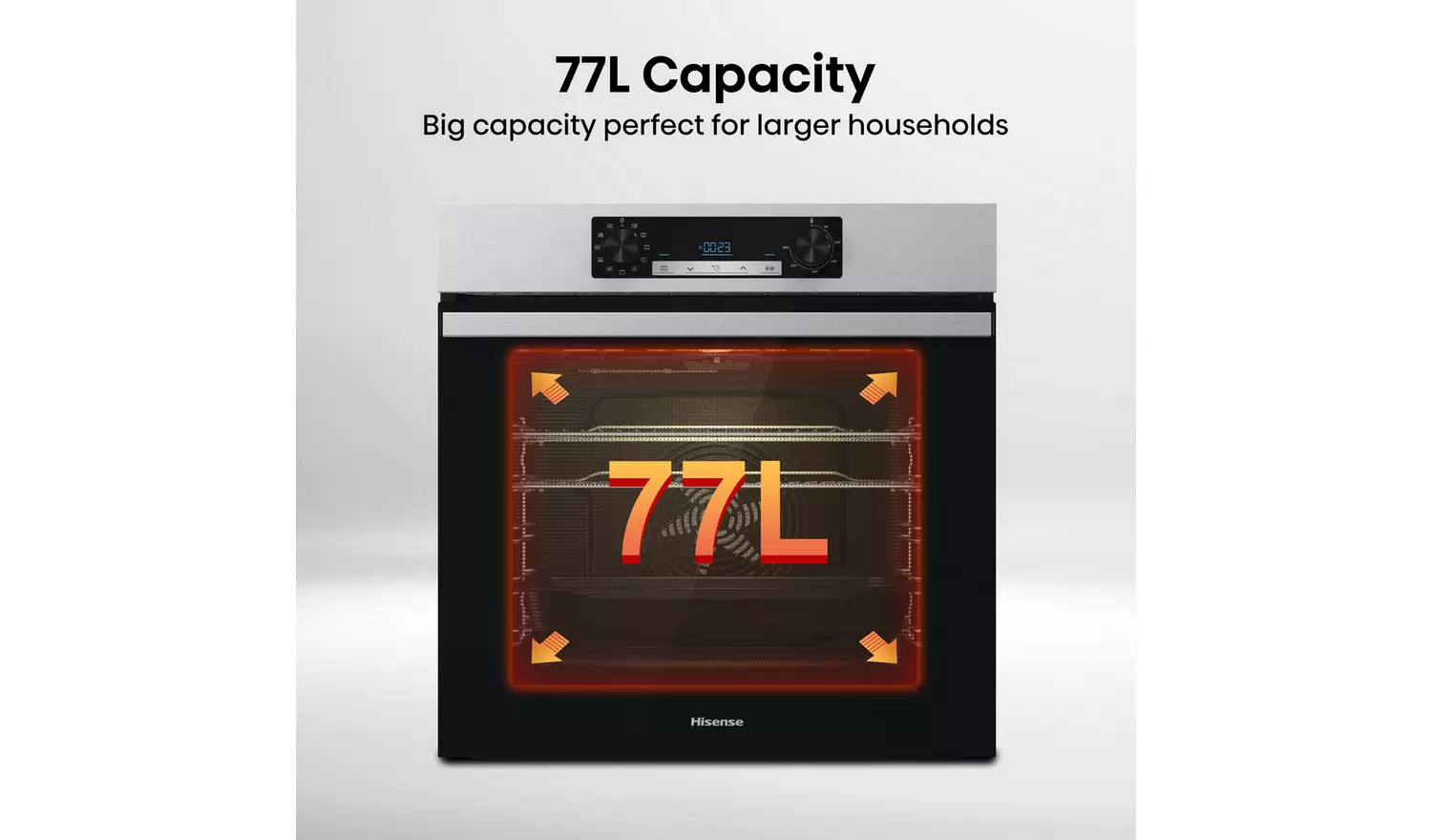 Hisense BI62212AXUK Built In Single Electric Oven - S/Steel