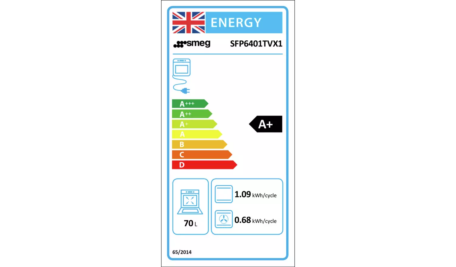 Smeg SFP6401TVX1 Built In Single Electric Oven - S/Steel