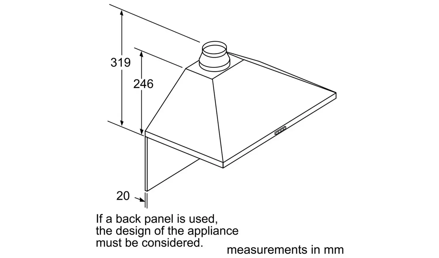 Bosch DWP64BC50B 60cm Chimney Hood - Stainless Steel