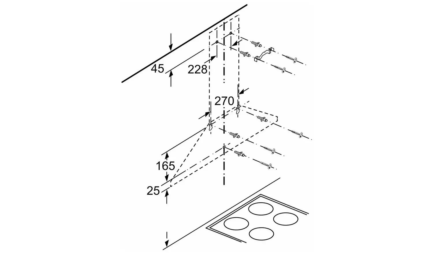 Bosch DWP64BC50B 60cm Chimney Hood - Stainless Steel