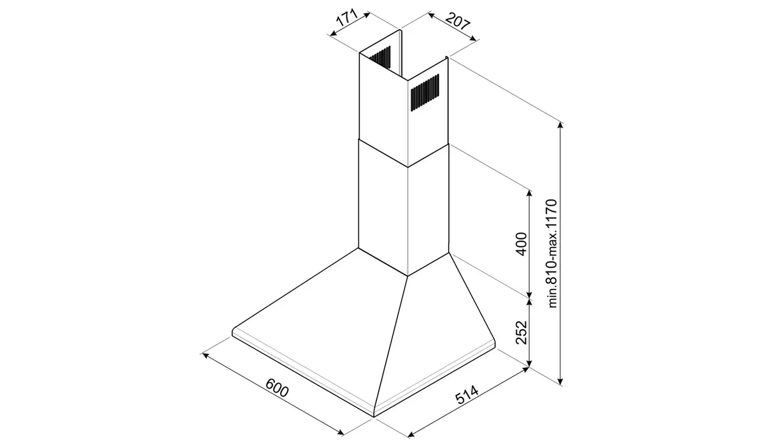 Smeg KSED65XE 60cm Chimney Cooker Hood - Stainless Steel