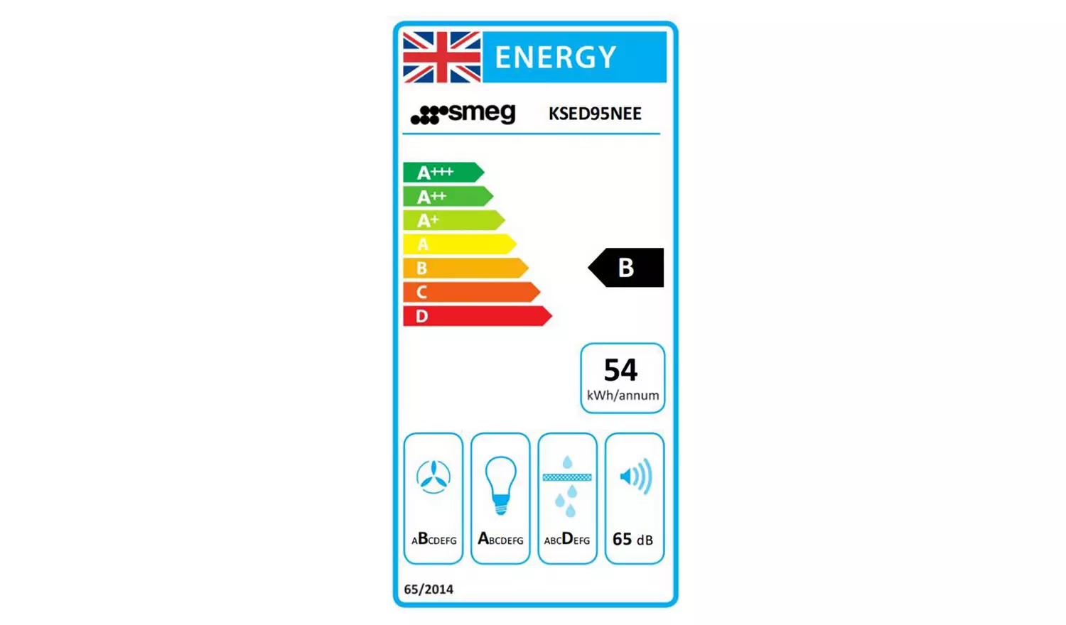 Smeg KSED95NEE 90cm Chimney Cooker Hood - Black