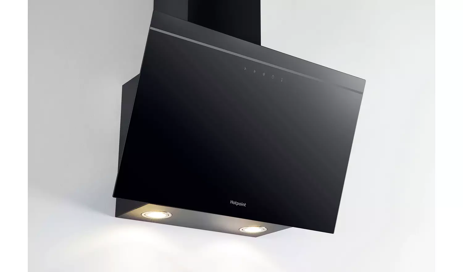 Hotpoint PHVP62FLTK 60cm Chimney Cooker Hood - Black