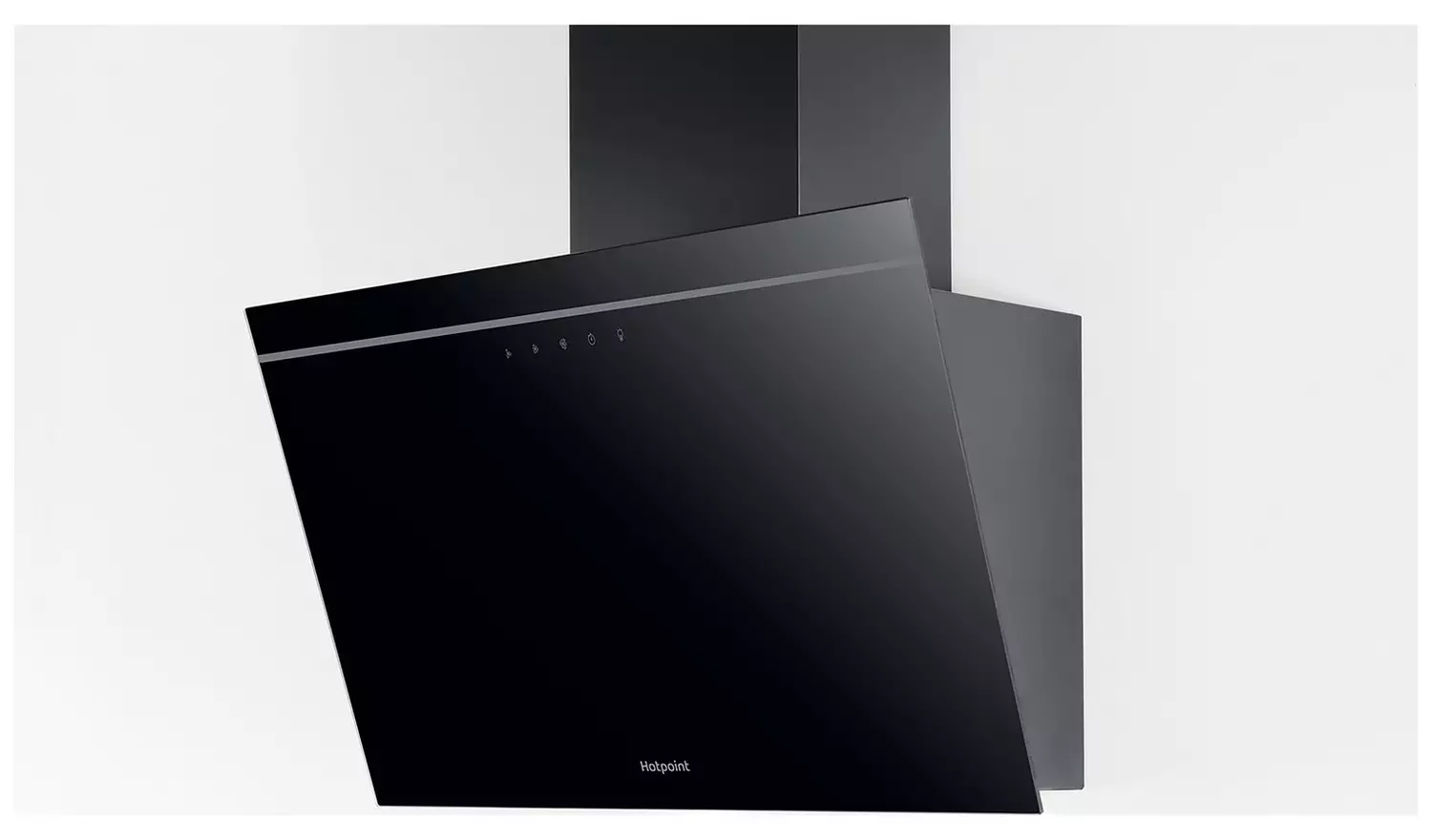 Hotpoint PHVP62FLTK 60cm Chimney Cooker Hood - Black