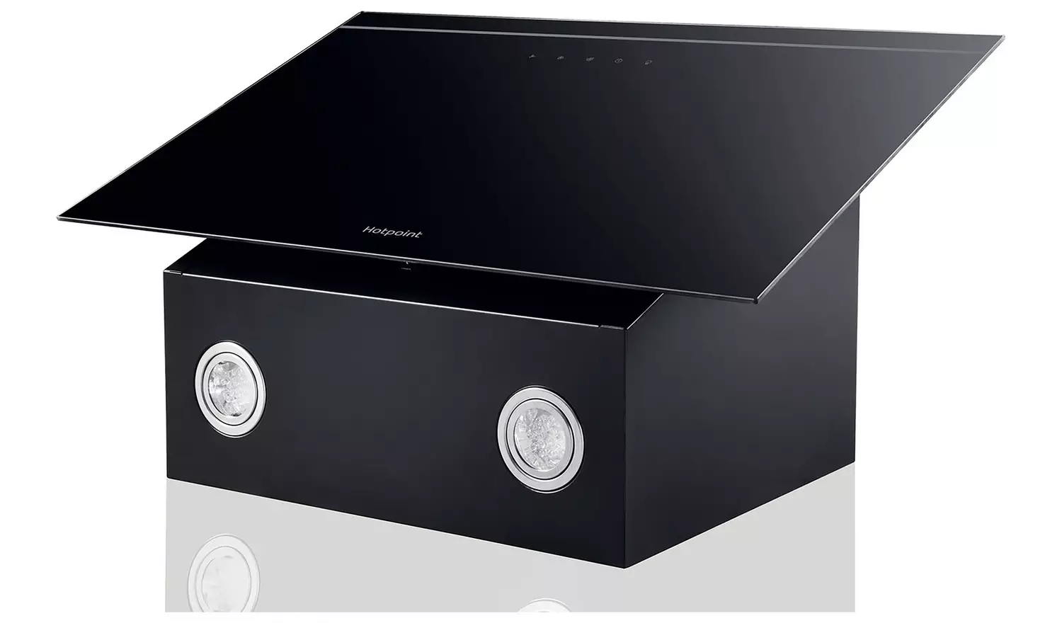 Hotpoint PHVP62FLTK 60cm Chimney Cooker Hood - Black