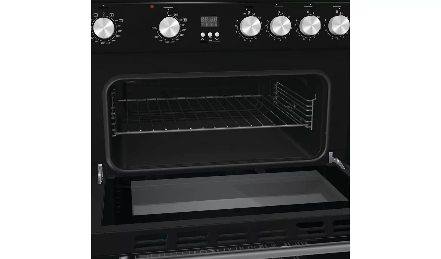 Hisense HDE3211BIBUK 60cm Double Oven Electric Cooker -Black