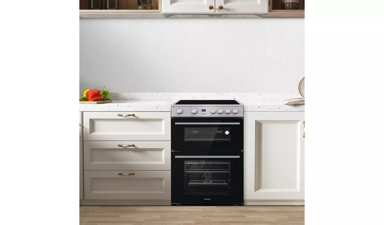 Hisense HDE3211BXUK 60cm Double Oven Electric Cooker-S/Steel