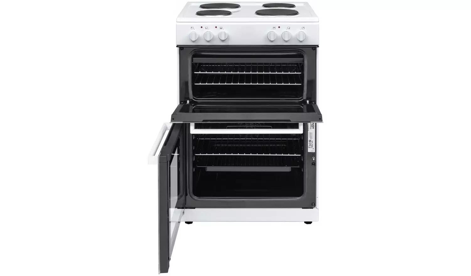 Bush CTFS60TWNECW 60cm Twin Cavity Electric Cooker - White