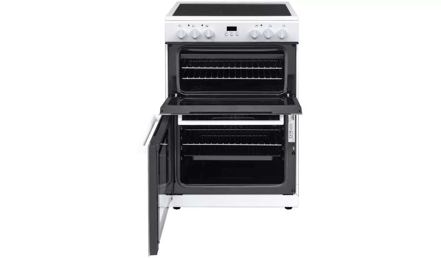 Bush CTFS60DBLECW 60cm Double Oven Electric Cooker - White