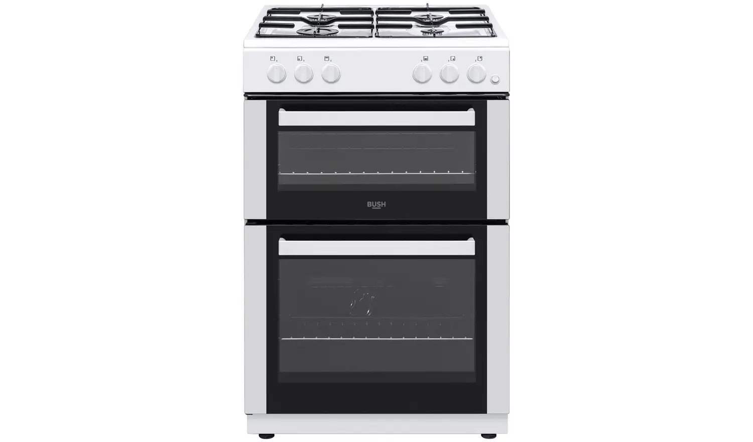 Bush CTFS60DBLGCW 60cm Double Oven Gas Cooker - White