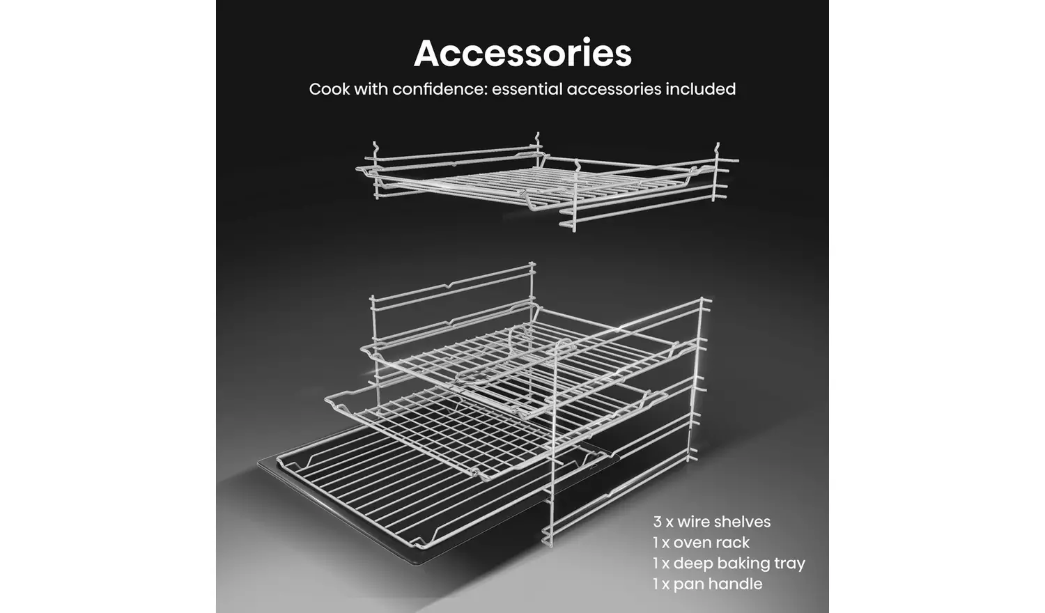 Hisense HDCEC5C10W Double Oven Electric Cooker - White