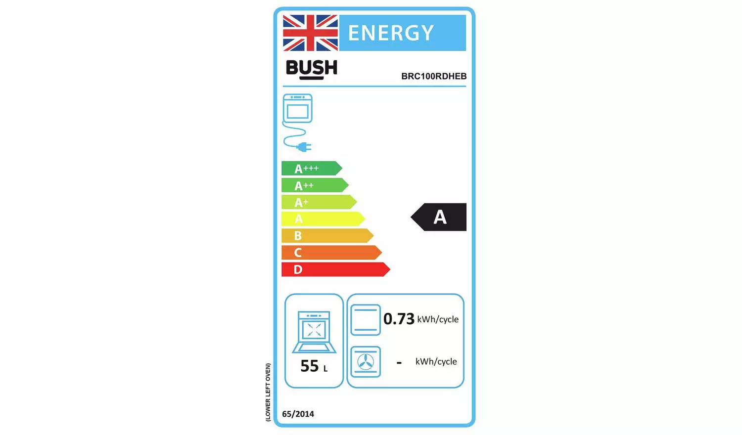 Bush BRC100RDHEB 100cm Dual Fuel Range Cooker - Black