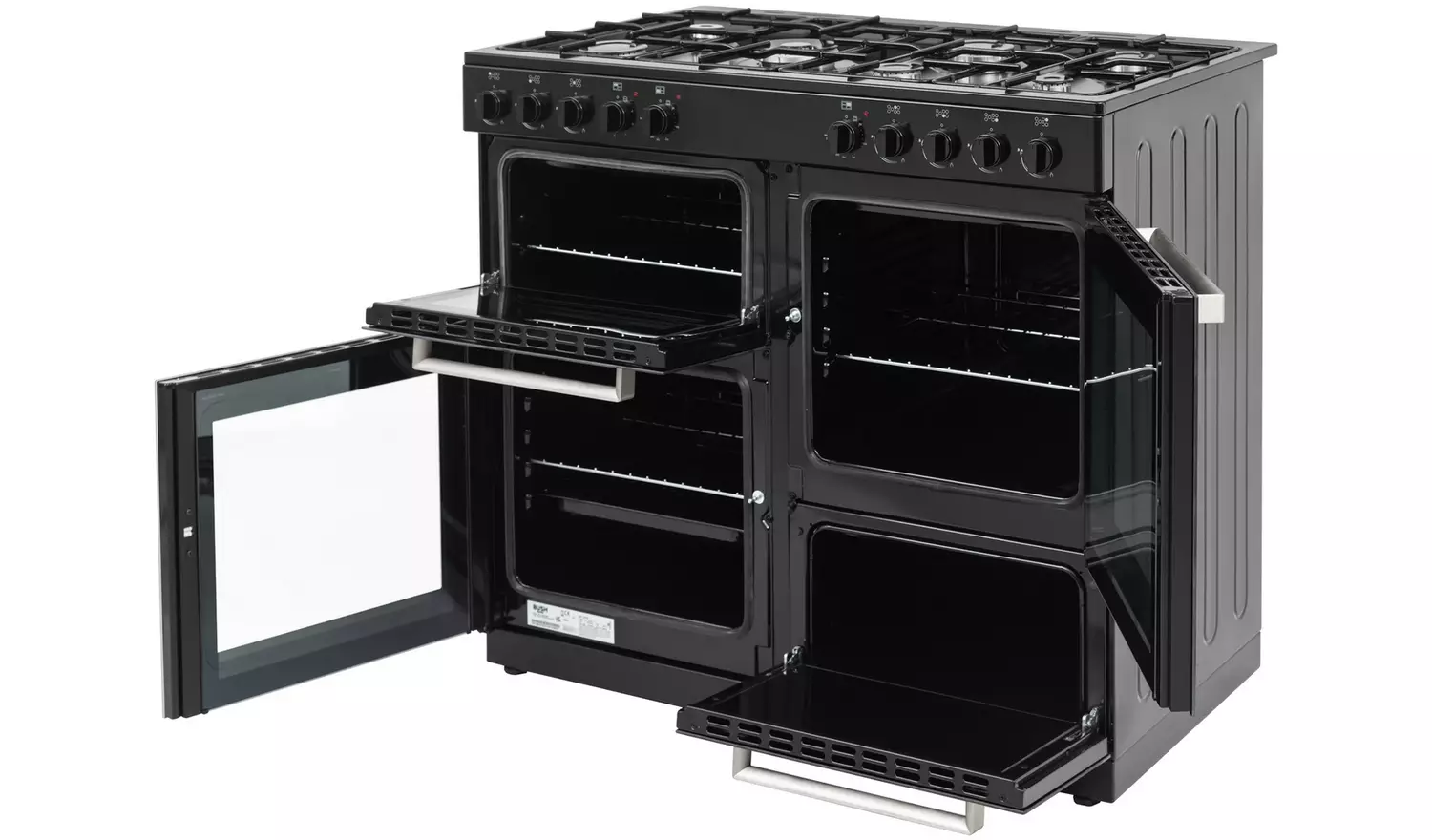 Bush BRC100RDHEB 100cm Dual Fuel Range Cooker - Black