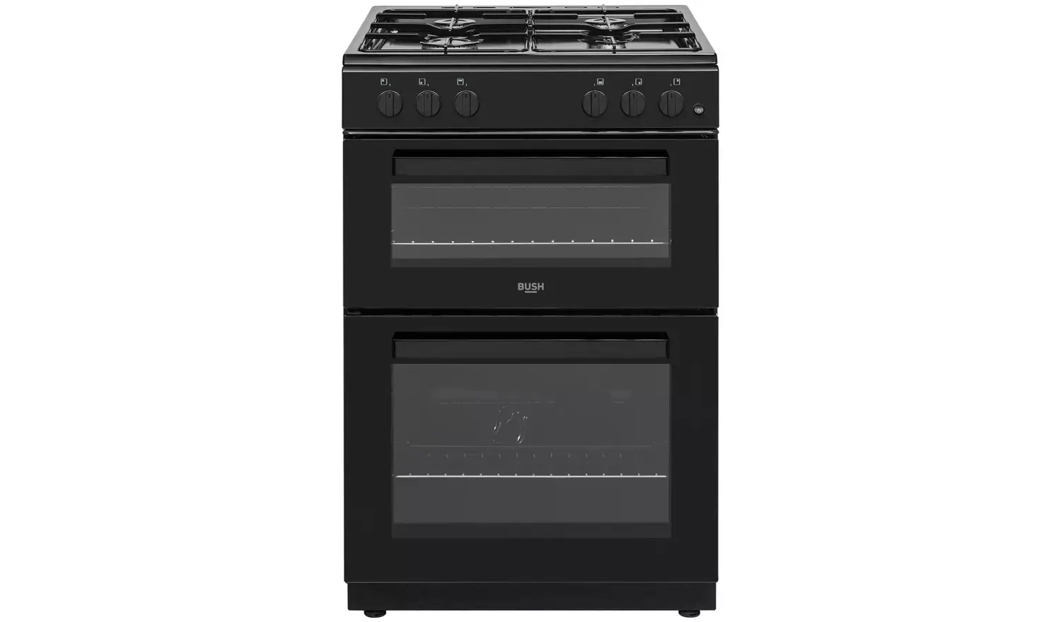 Bush CTFS60TWNGCB 60cm Twin Cavity Gas Cooker - Black