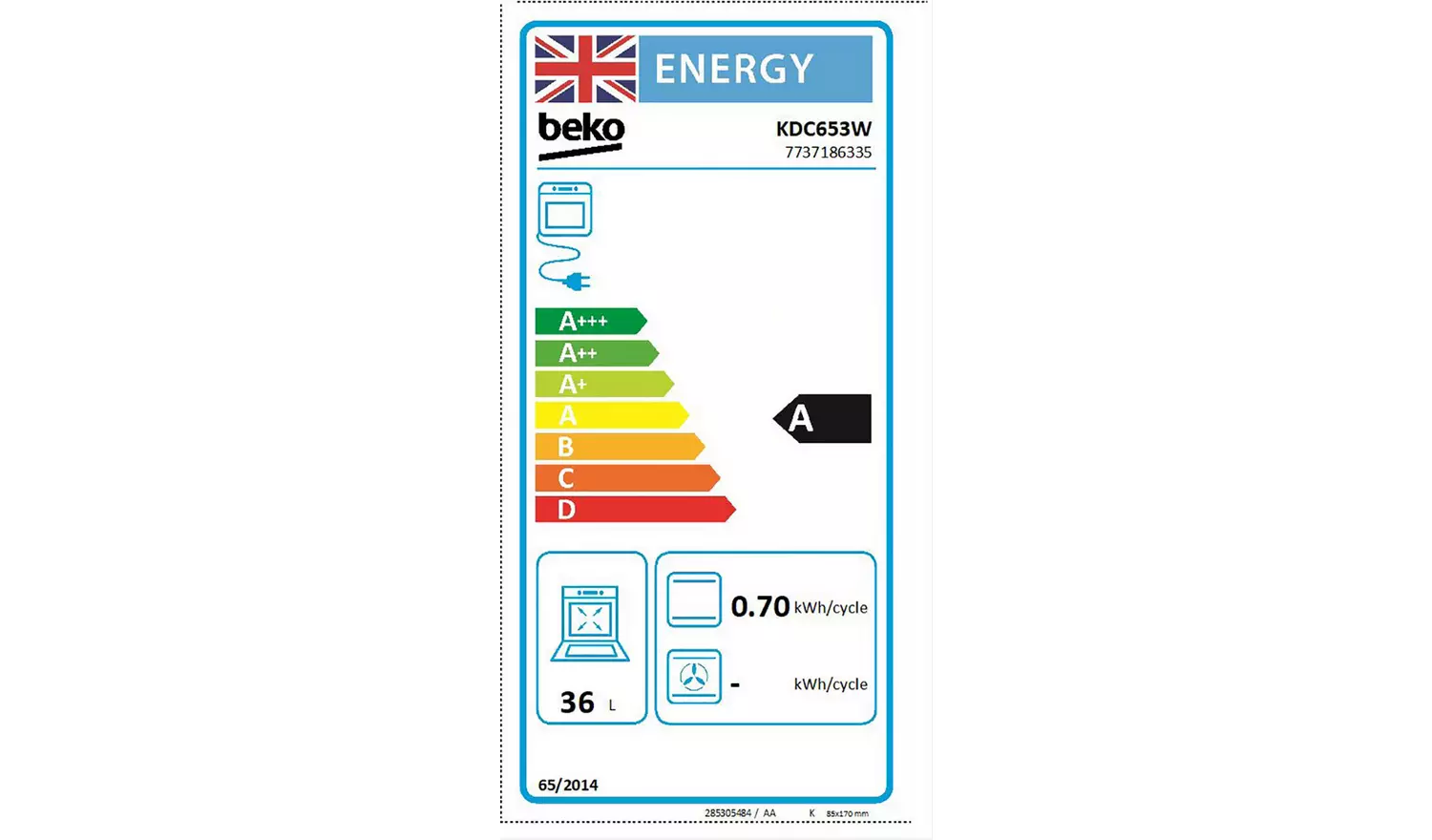 Beko KDC653W 60cm Double Oven Electric Cooker - White