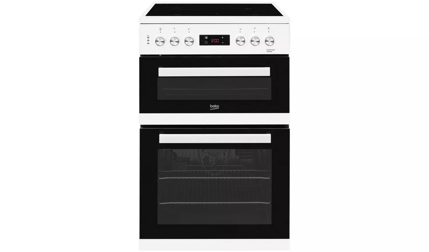 Beko KDC653W 60cm Double Oven Electric Cooker - White