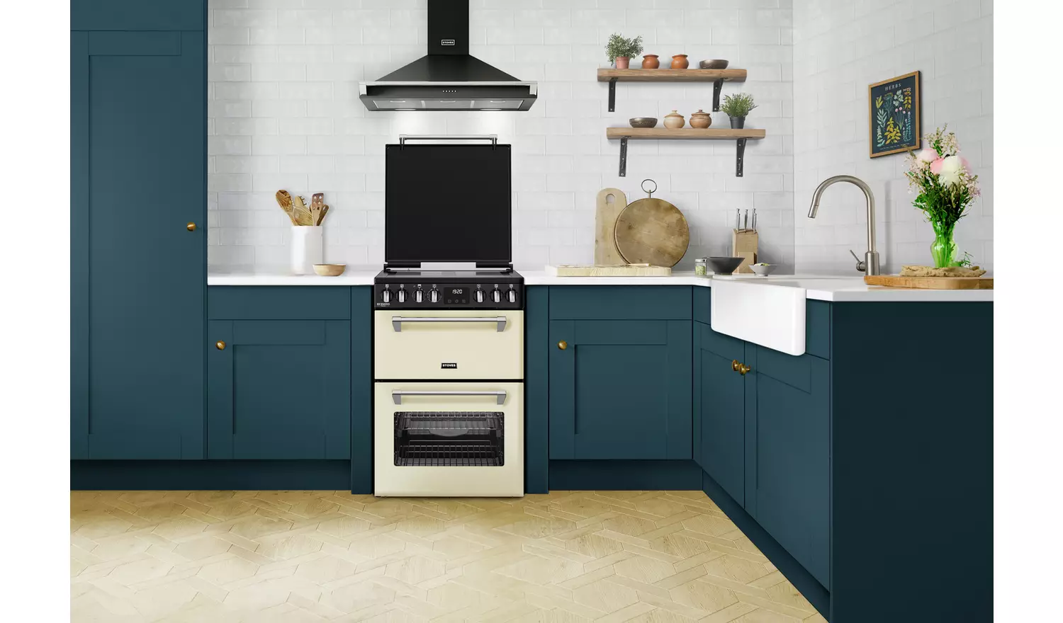 Stoves 60cm Double Oven Electric Range Cooker - Cream