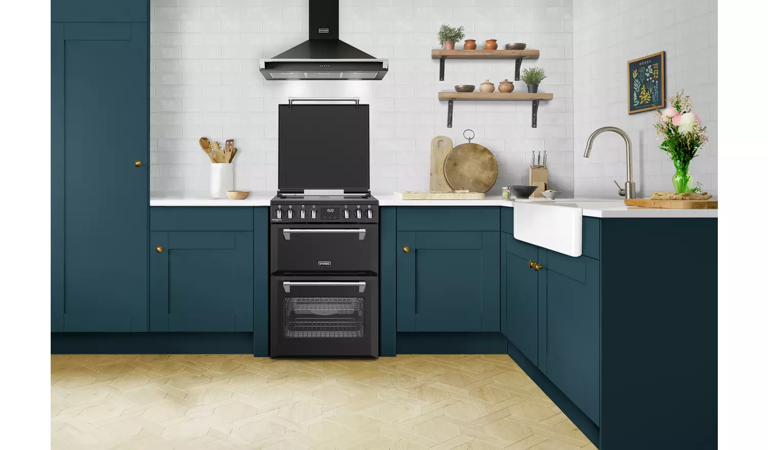 Stoves 60cm Double Oven Electric Range Cooker - Black