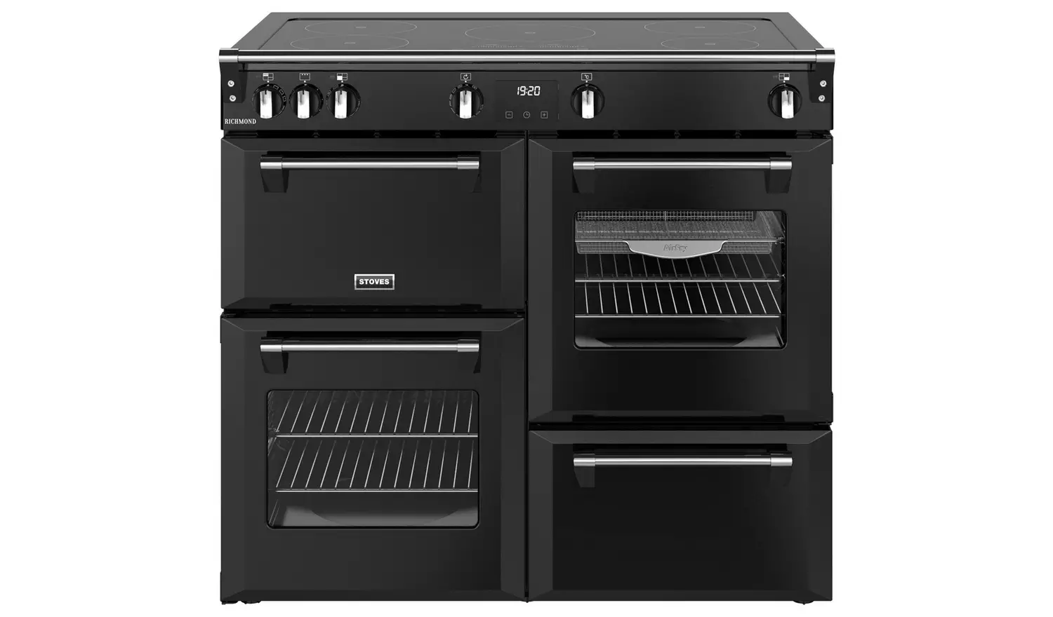 Stoves 100cm Dual Fuel Range Cooker - Black