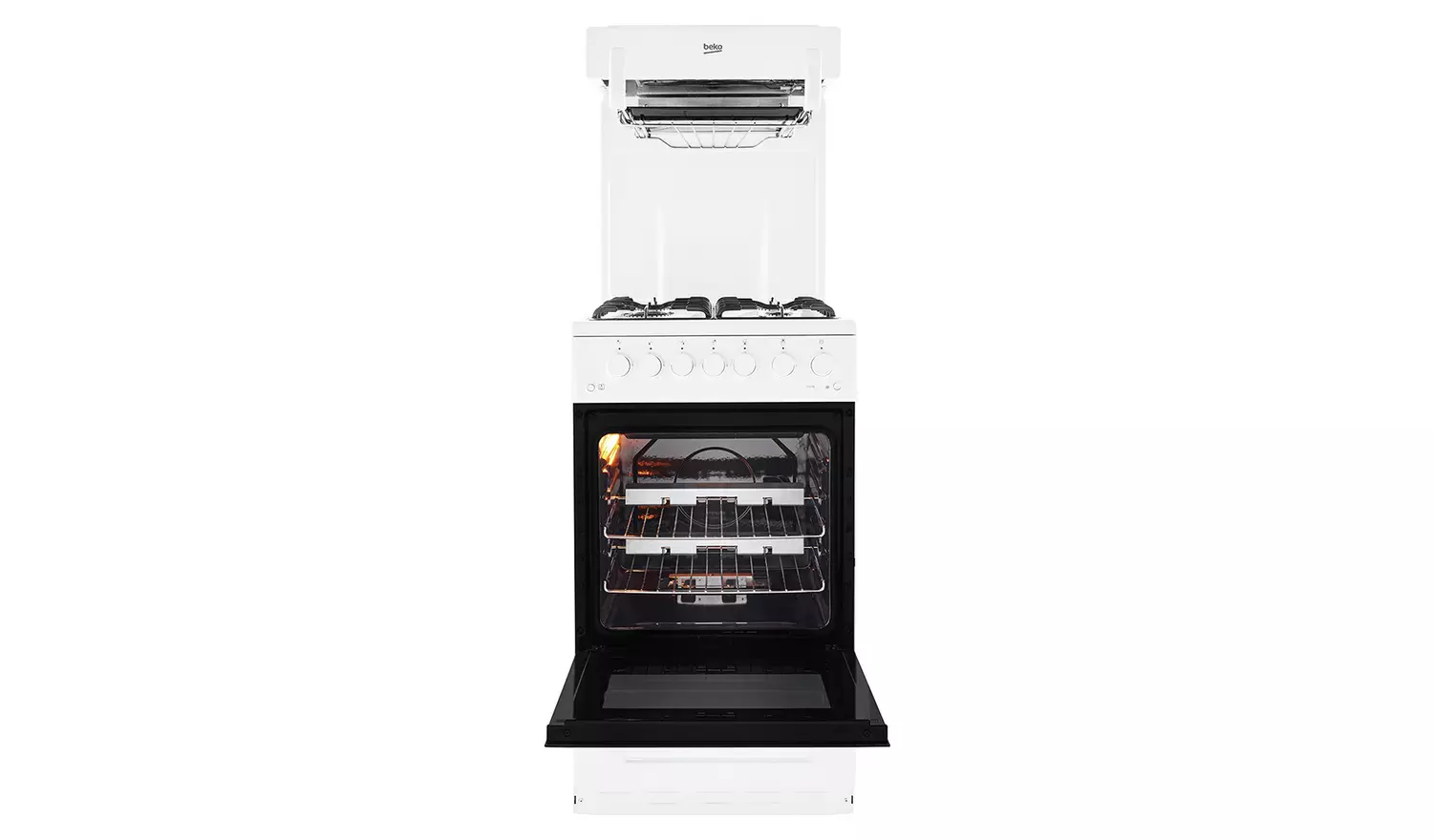 Beko KA52NEW HLG 50cm Single Oven Gas Cooker - White