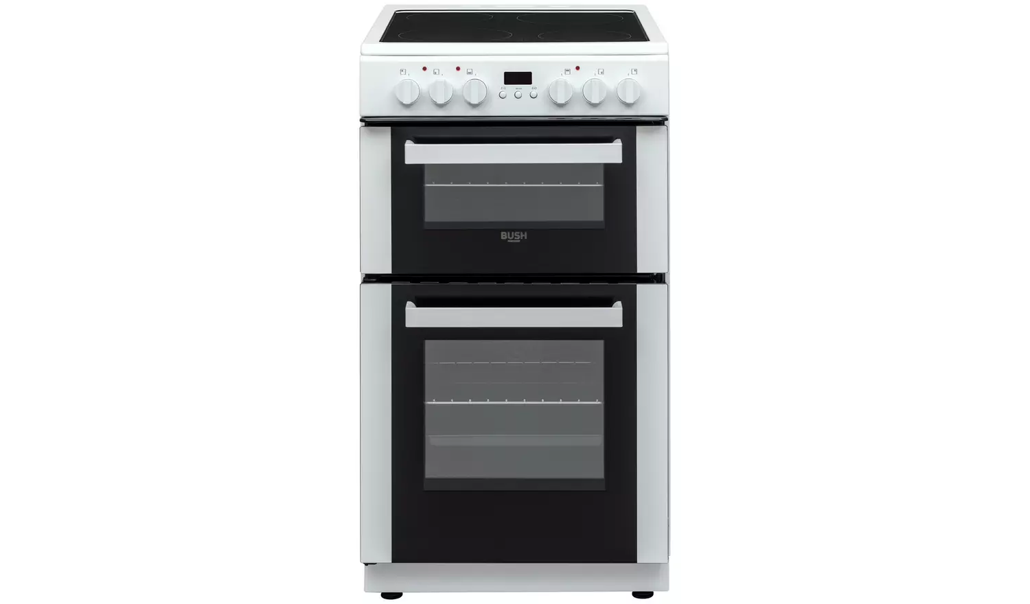 Bush DHBEDC50W 50cm Double Oven Electric Cooker - White