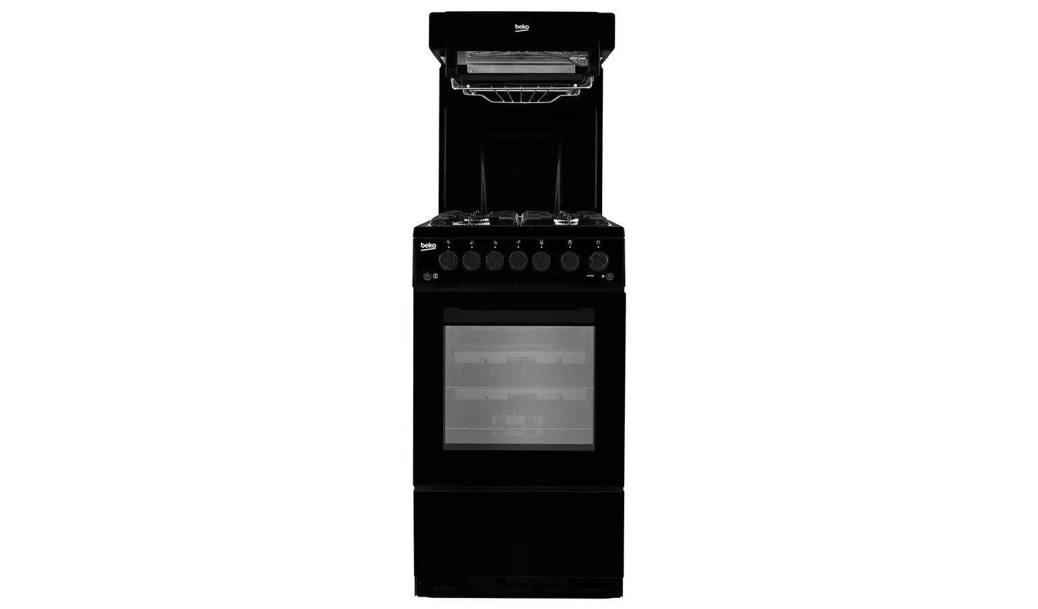 Beko KA52NEK 50cm Single Oven Gas Cooker - Black