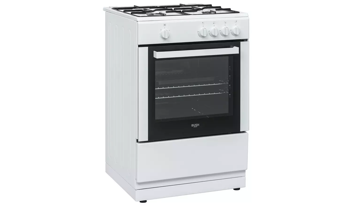 Bush BGC60SWX 60cm Single Gas Cooker - White