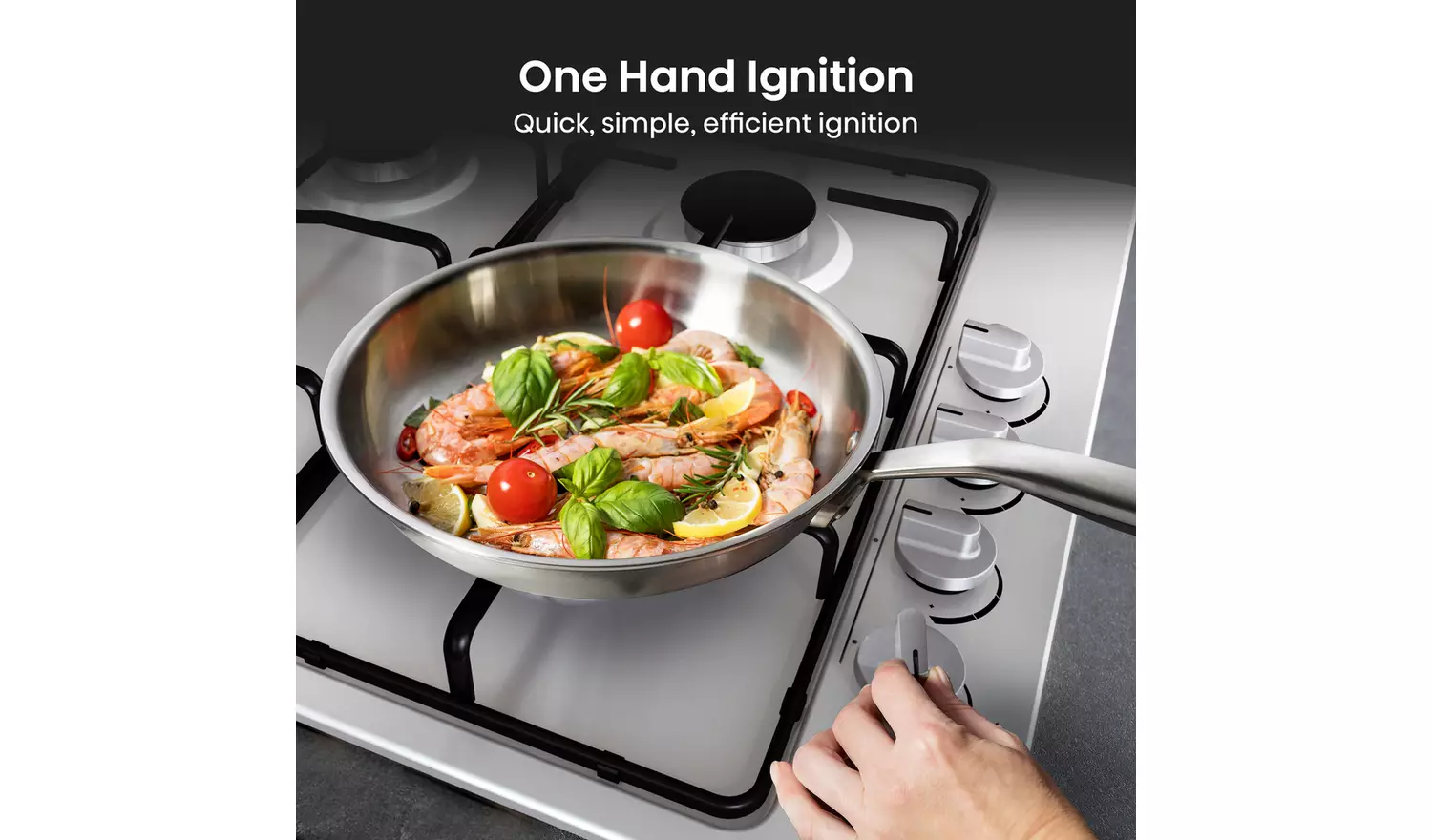 Hisense GM642XHS Gas Hob - Stainless Steel