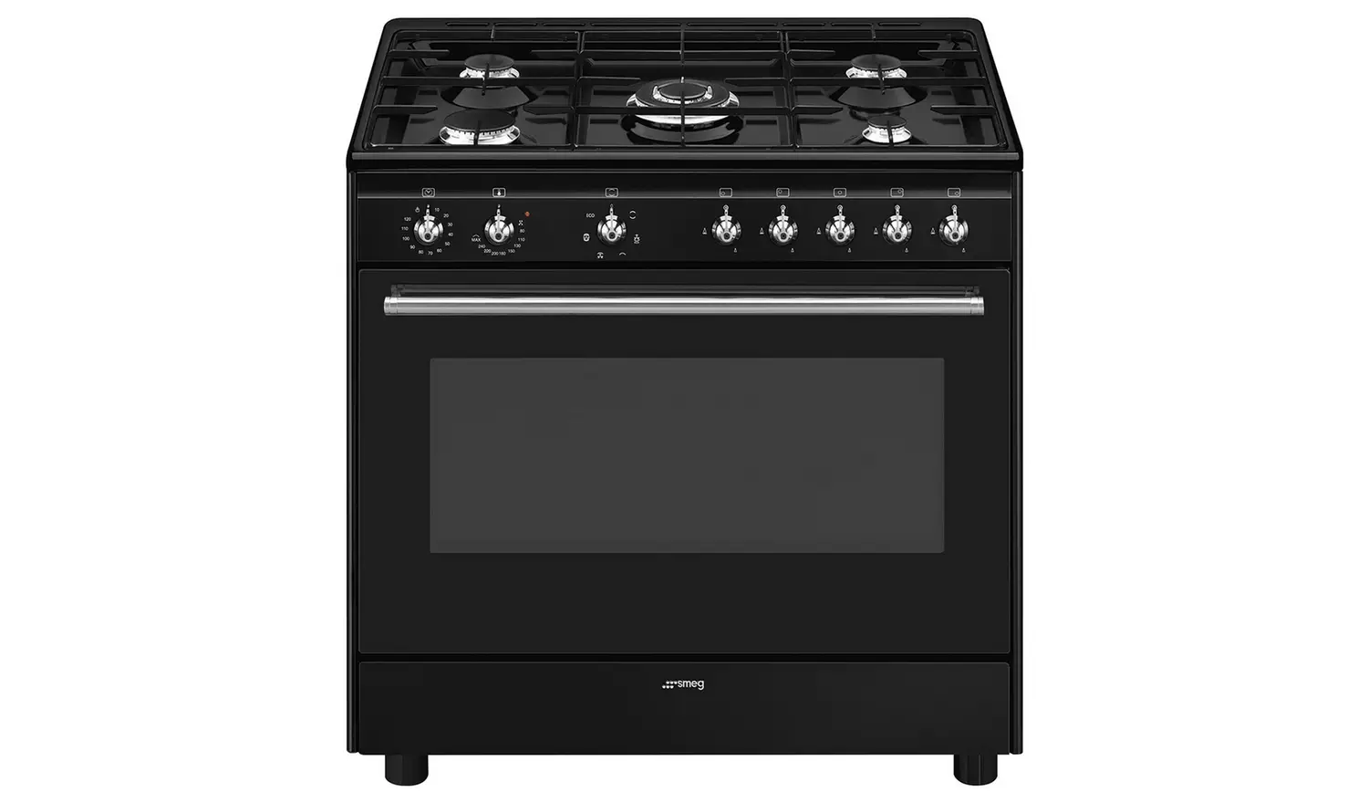 Smeg CX91GMBL Concert 90cm Dual Fuel Range Cooker - Black