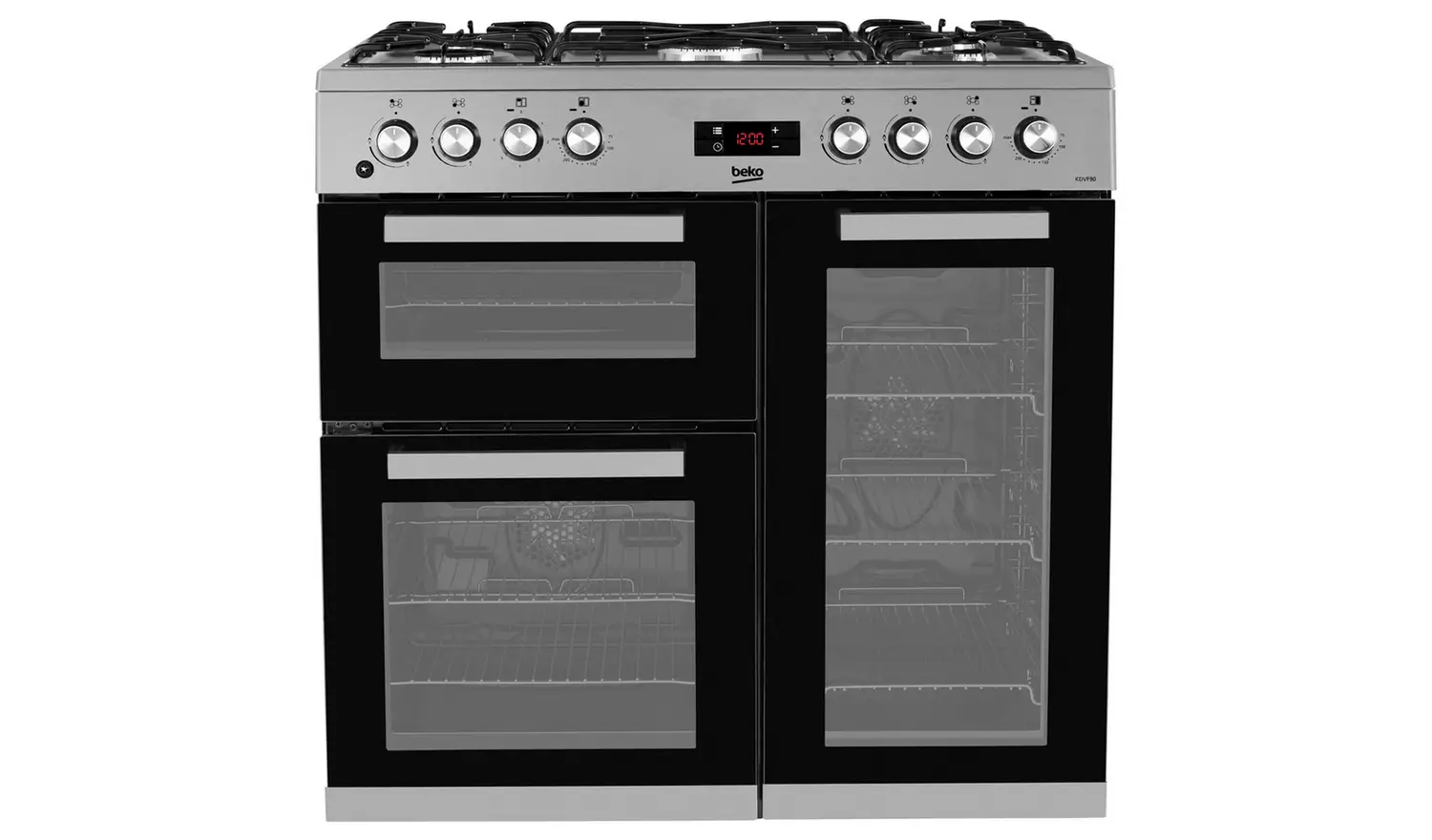 Beko KDVF90X 90cm Dual Fuel Range Cooker - Stainless Steel