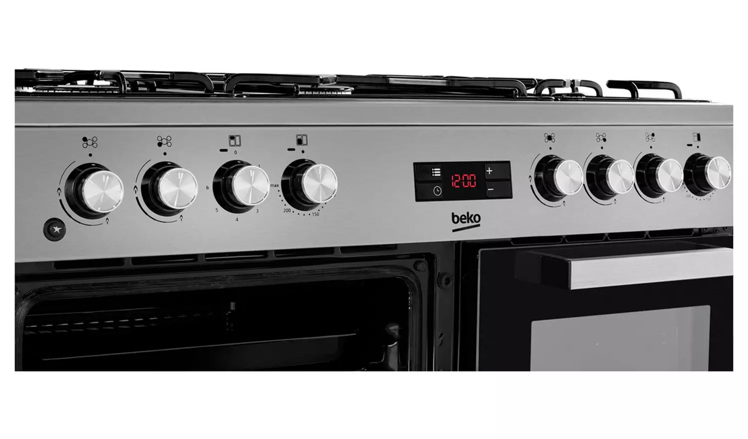 Beko KDVF90X 90cm Dual Fuel Range Cooker - Stainless Steel