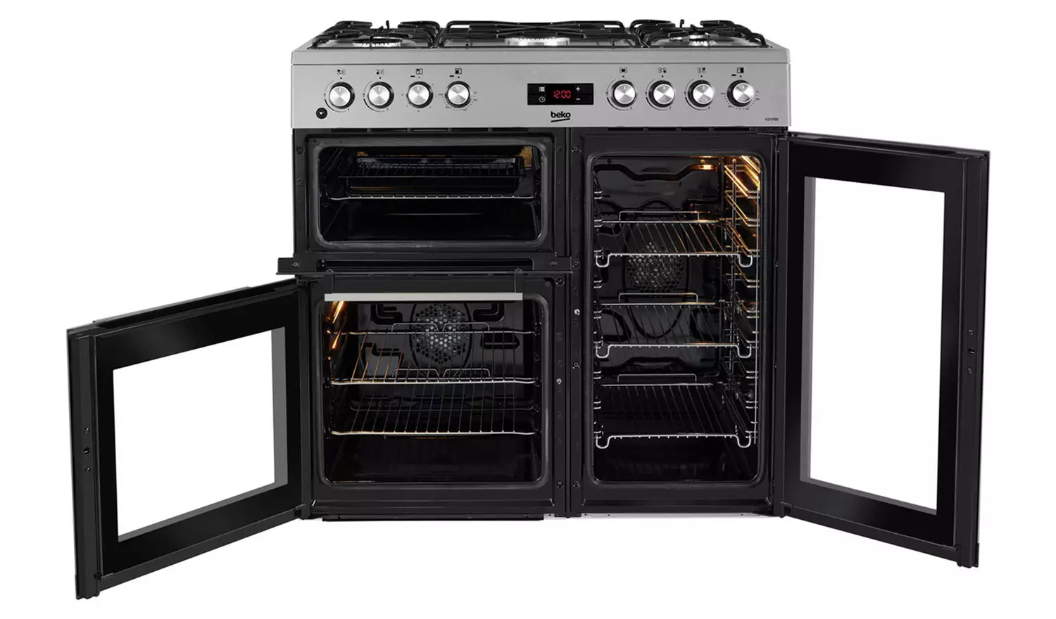 Beko KDVF90X 90cm Dual Fuel Range Cooker - Stainless Steel