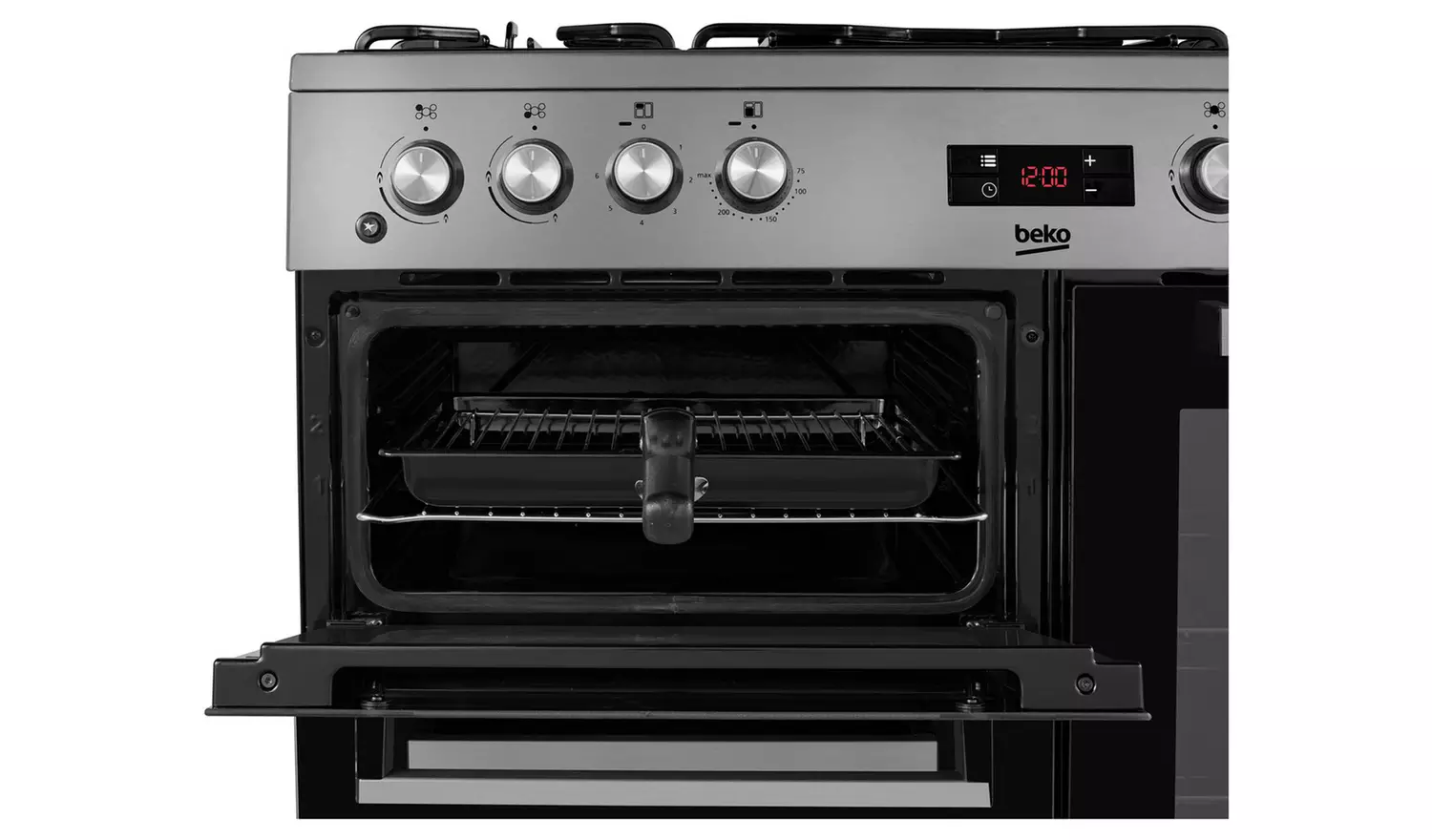 Beko KDVF90X 90cm Dual Fuel Range Cooker - Stainless Steel