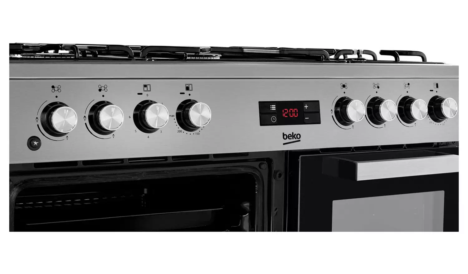 Beko KDVF90X 90cm Dual Fuel Range Cooker - Stainless Steel
