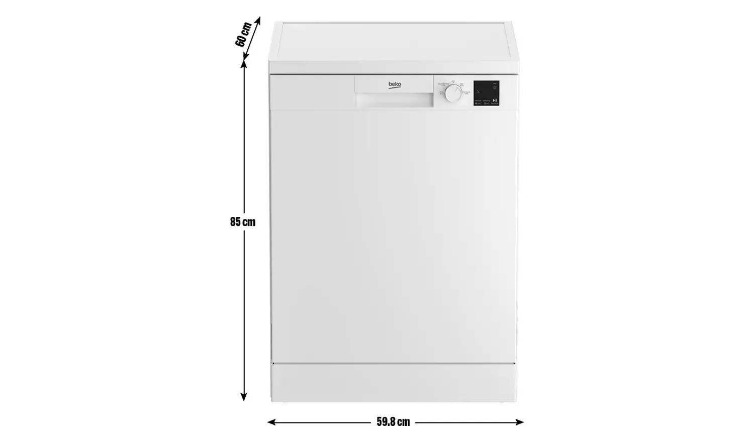 Beko DVN04X20W Full Size Dishwasher - White
