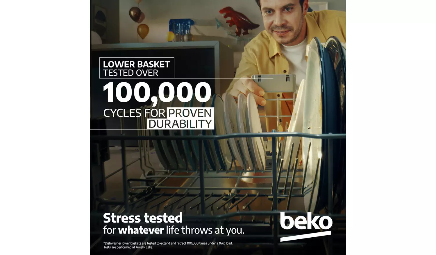 Beko DVN04X20W Full Size Dishwasher - White