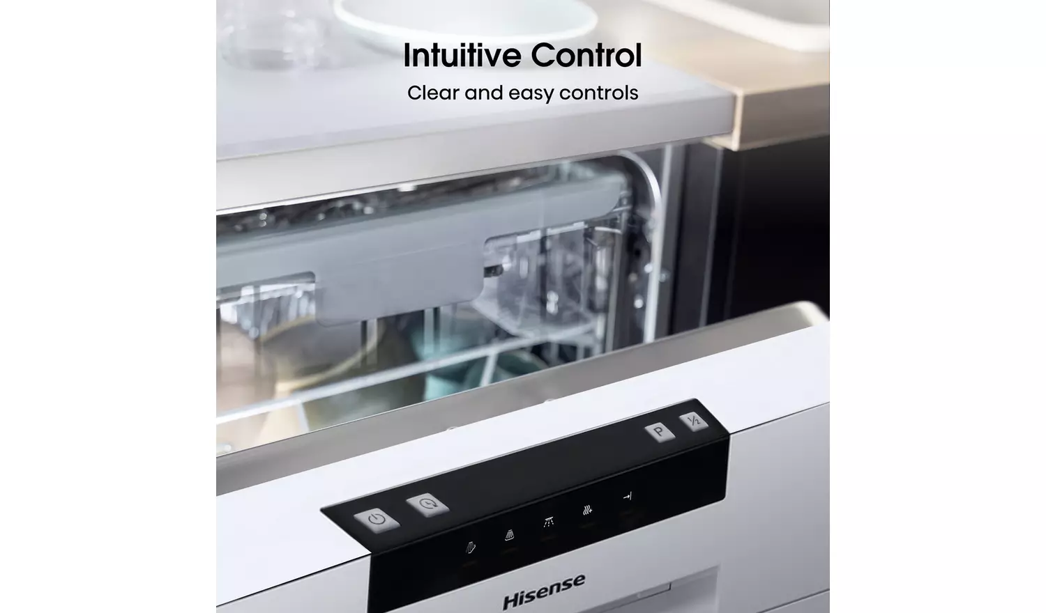 Hisense HS523E15WUK Slimline Dishwasher - White