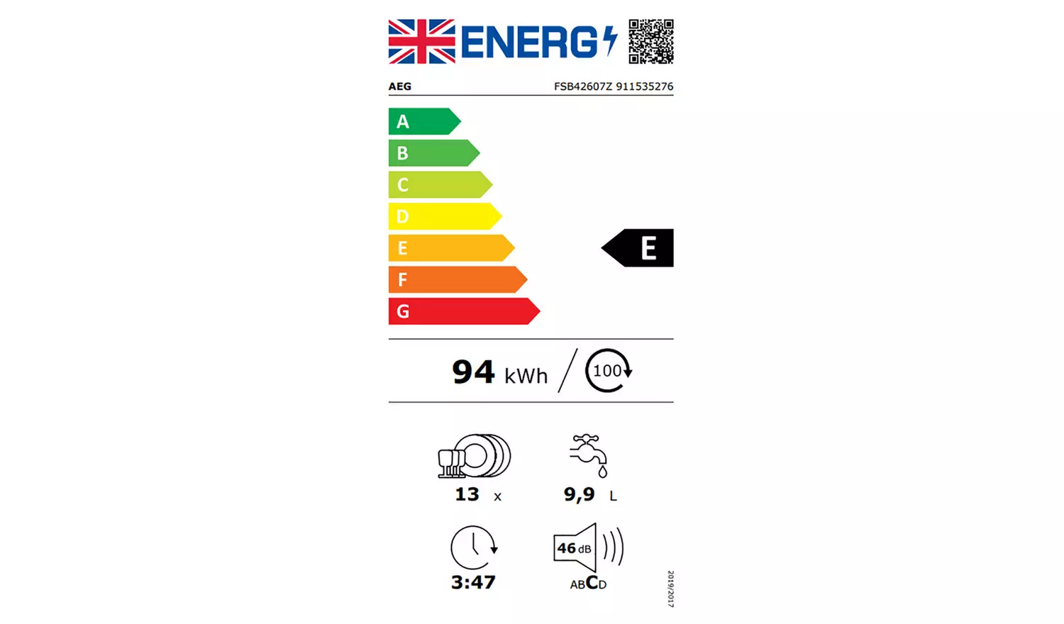 AEG FSB42607Z Full Size Integrated Dishwasher