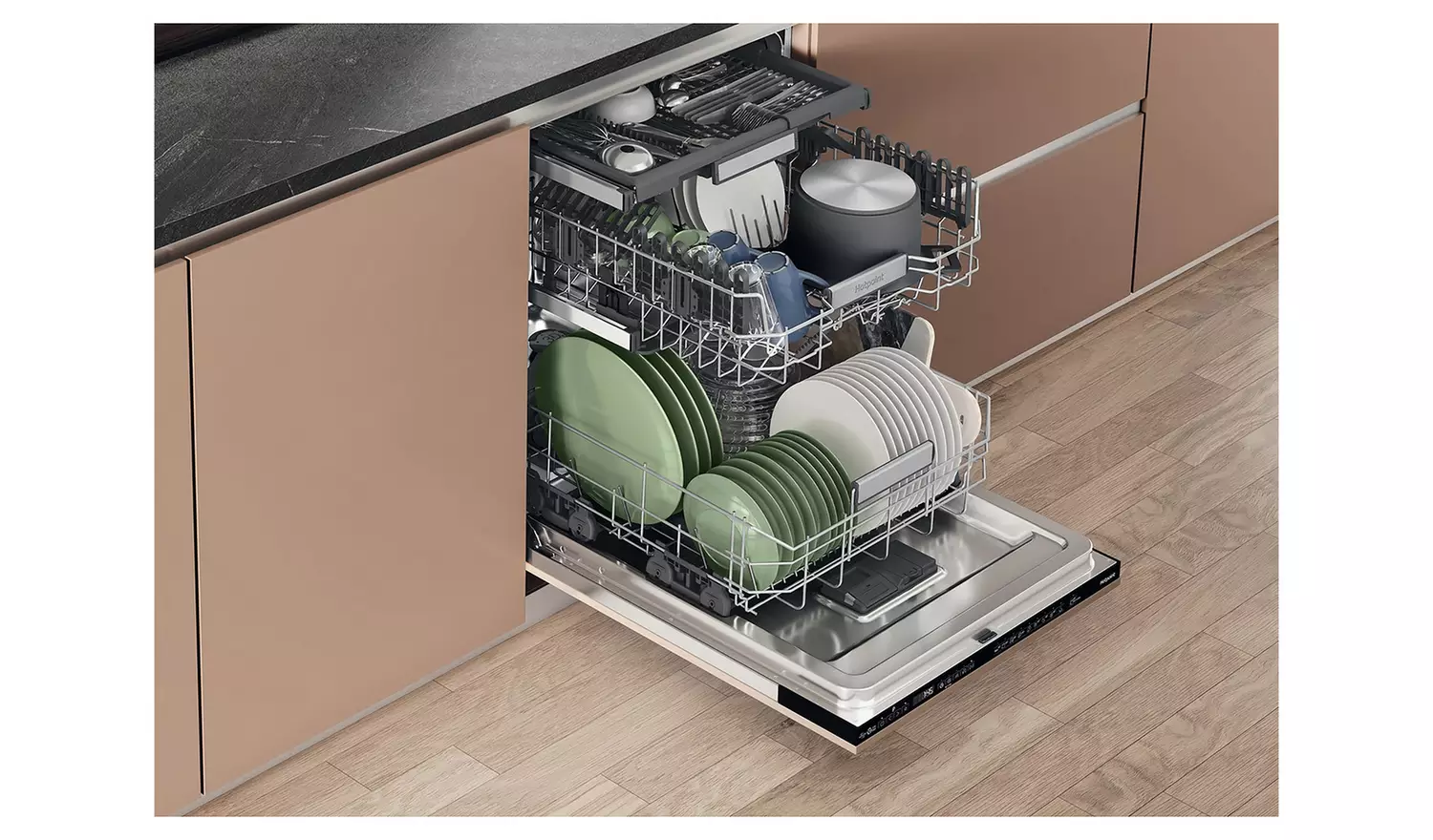 Hotpoint H7I HP42 L UK Full Size Integrated Dishwasher