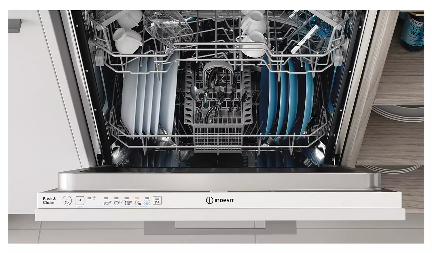 Indesit D2I HL326 UK Full Size Integrated Dishwasher