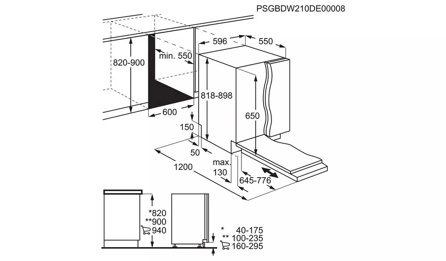 AEG FSB42607Z Full Size Integrated Dishwasher