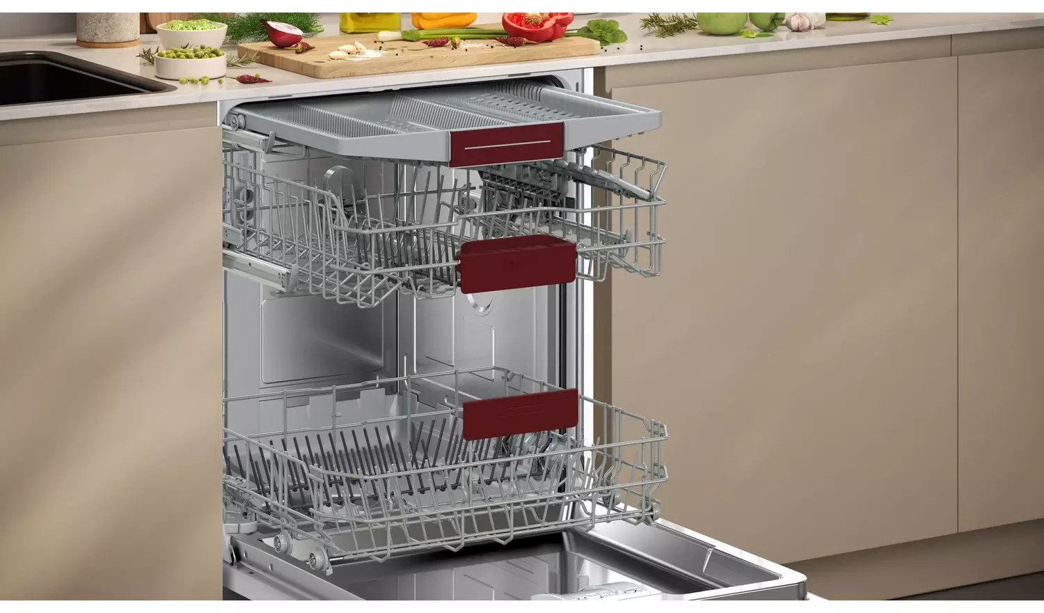 Neff S155HVX00G Full Size Integrated Dishwasher - S/Steel