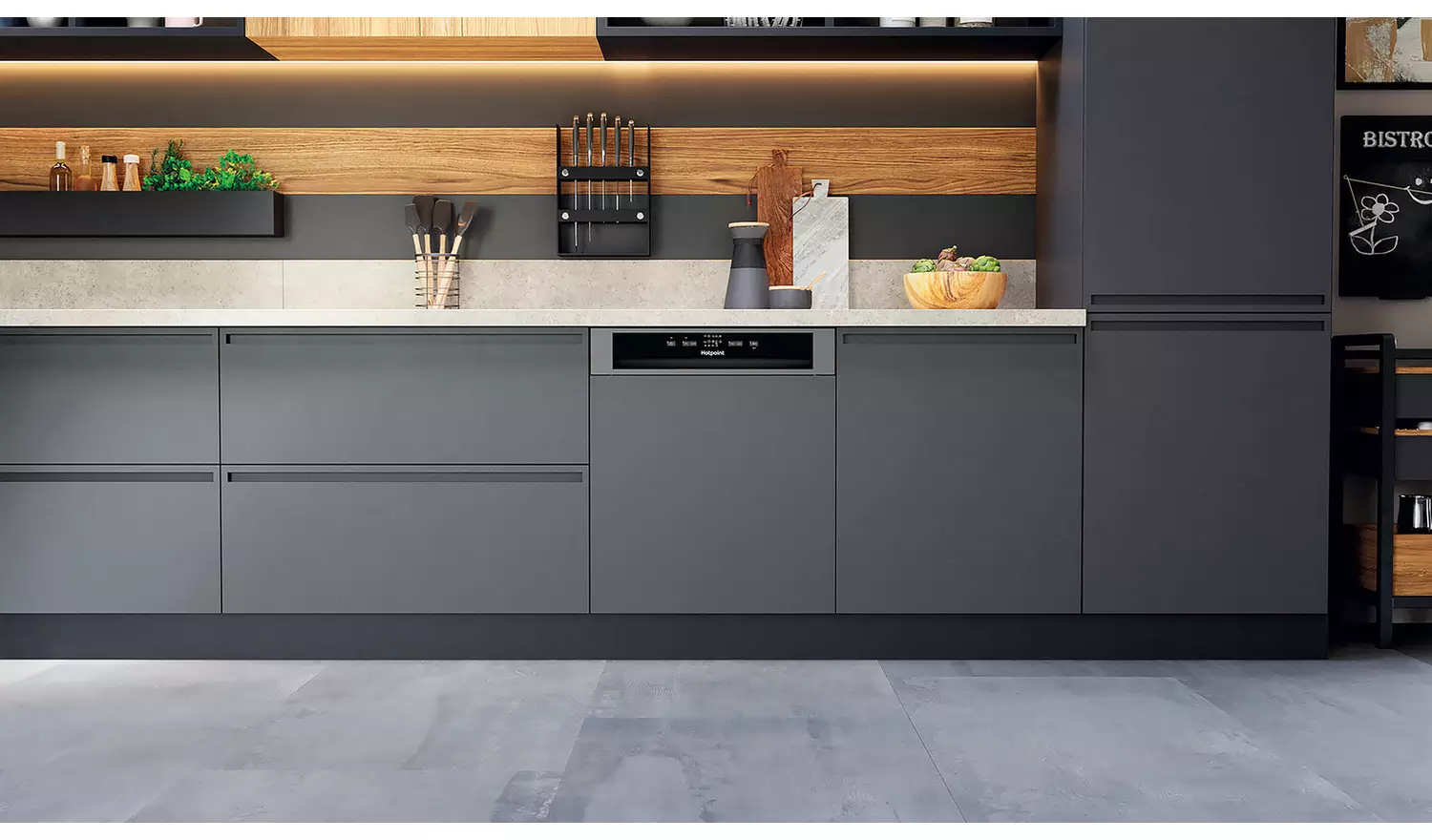 Hotpoint H3B L626 X UK Full Size Dishwasher - Silver