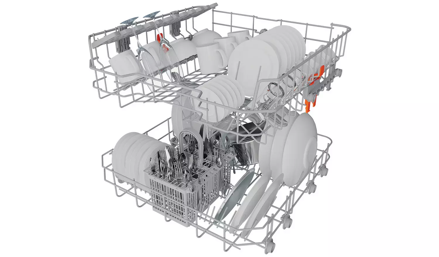 Hotpoint H3B L626 X UK Full Size Dishwasher - Silver