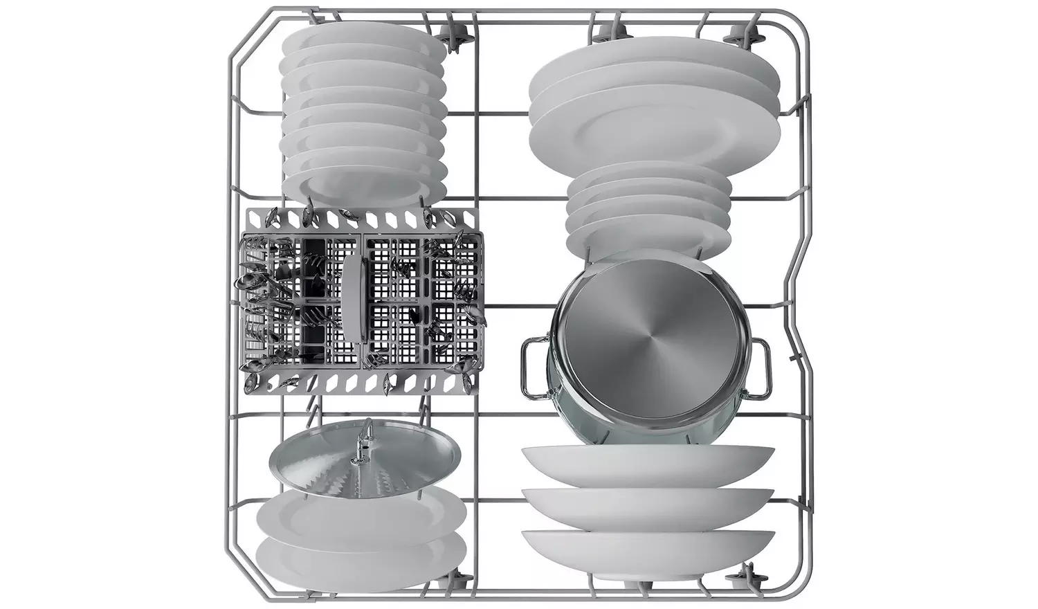 Hotpoint H3B L626 X UK Full Size Dishwasher - Silver