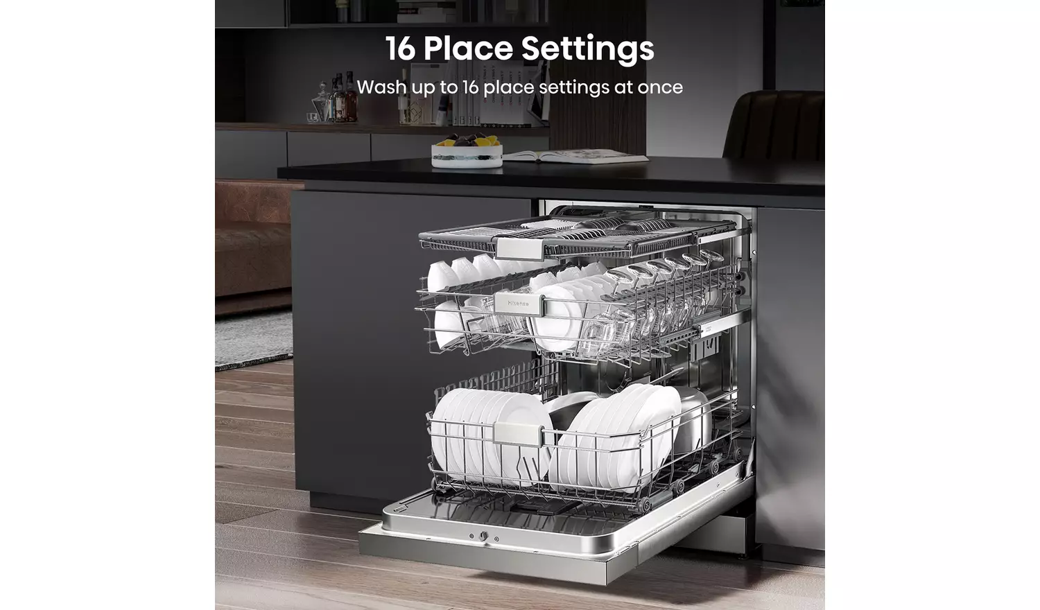 Hisense HS643D60XUK Full Size Dishwasher – S/Steel