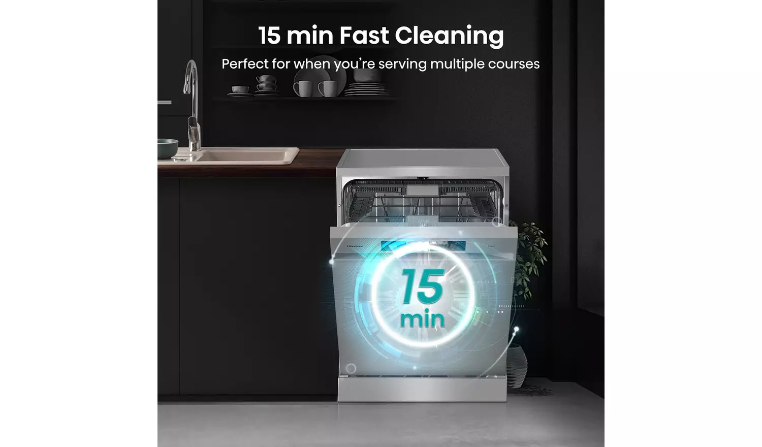 Hisense HS643D60XUK Full Size Dishwasher – S/Steel