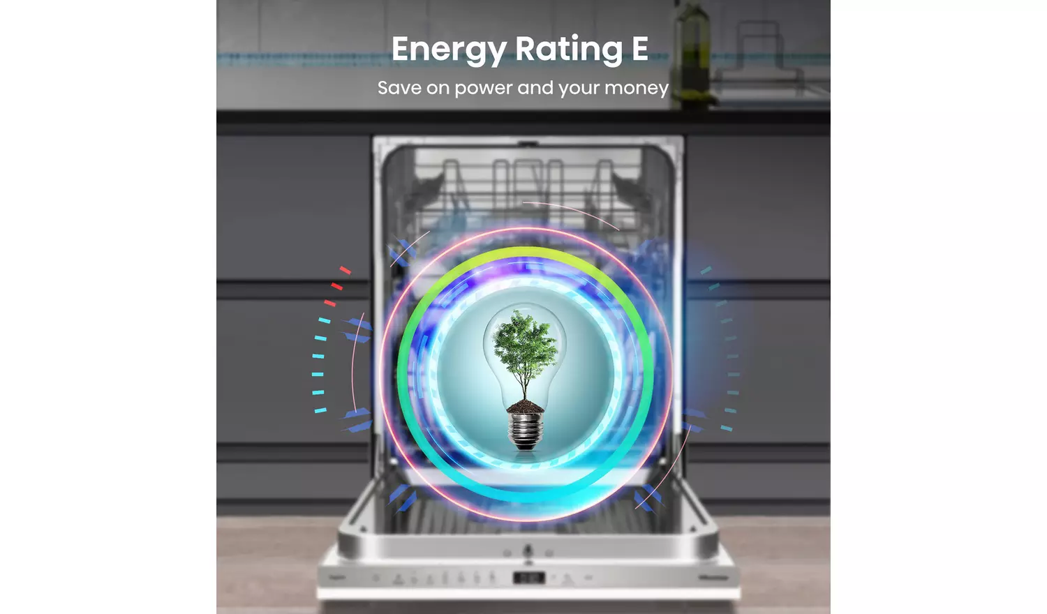 Hisense HV642E90UK Full Size Integrated Dishwasher - White