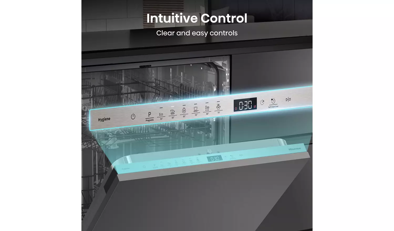 Hisense HV642E90UK Full Size Integrated Dishwasher - White